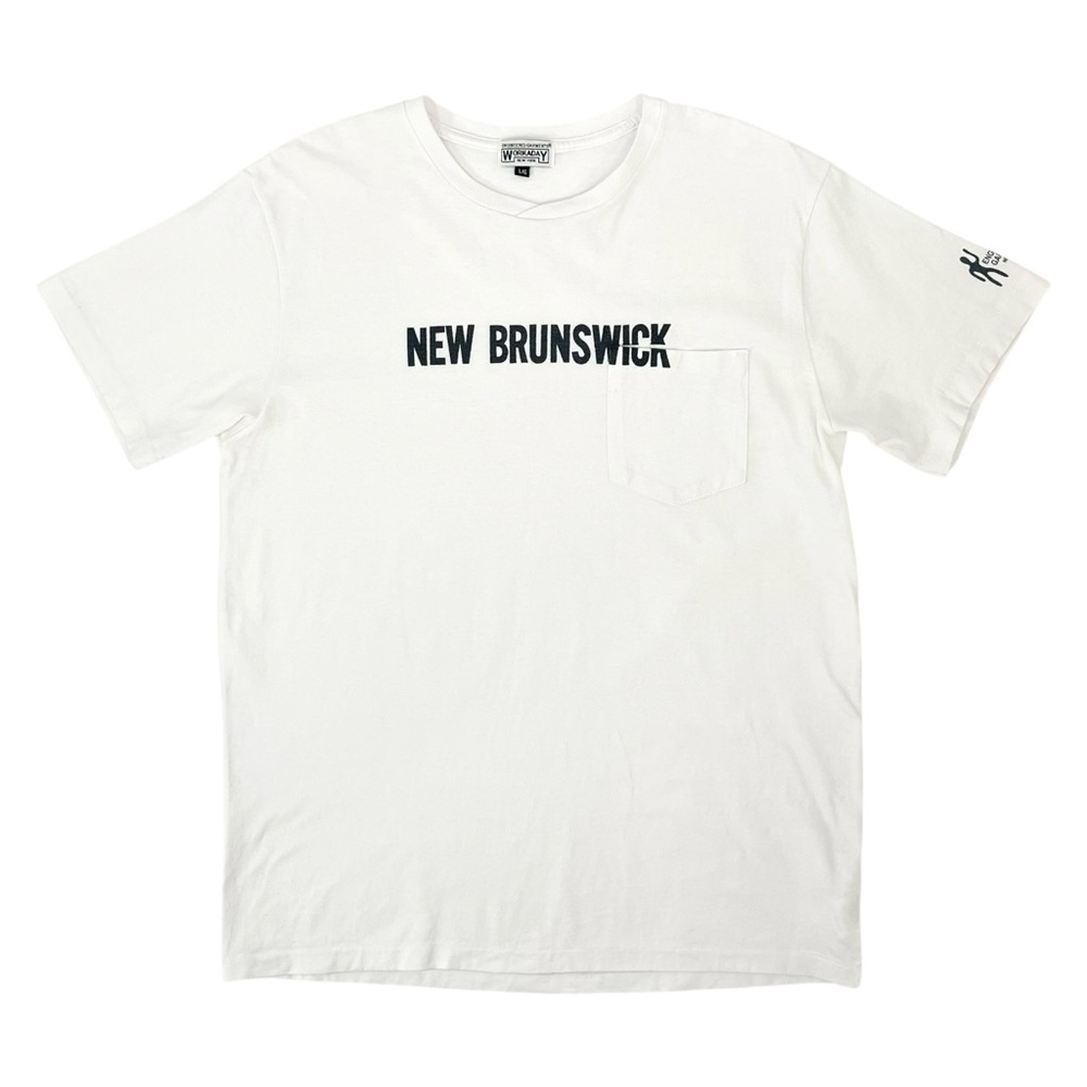 Engineered Garments RARE White "New Brunswick" Pocket Patch Single Stich T-Shirt